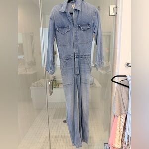 Citizens Of Humanity Light Blue Denim Jumpsuit